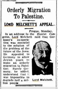 Appeal for Migration to Palestine 29 August 1933